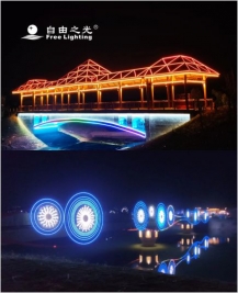 第十三屆廣西（河池）園林園藝博覽會-壽福橋(上)竹藝橋（下）